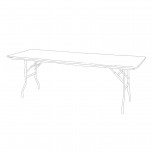 Location table rectangulaire 76/220 cm pliante