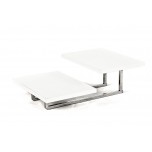 Location présentoir buffet 2 niveaux en bois blanc