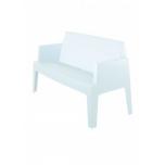 Location banc de jardin vitro blanc