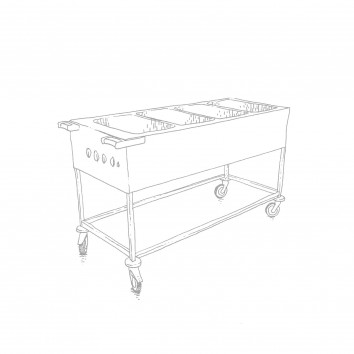 Location bain marie 4 bac gastro 1/1 230v 2800w
