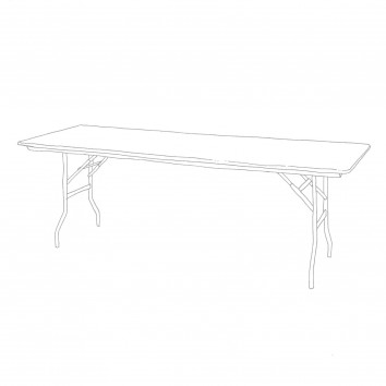 Location table rectangulaire 76/220 cm pieds pliants