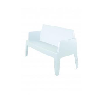 Location banc de jardin vitro blanc