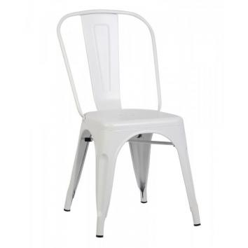 Location chaise tôle blanche