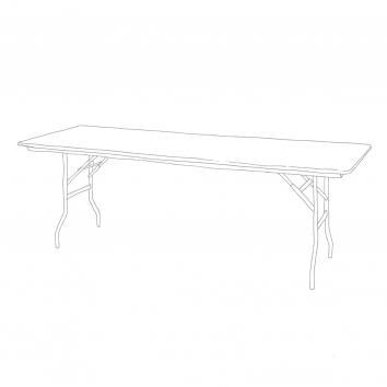 Location table rectangulaire 76/183 cm pieds pliants